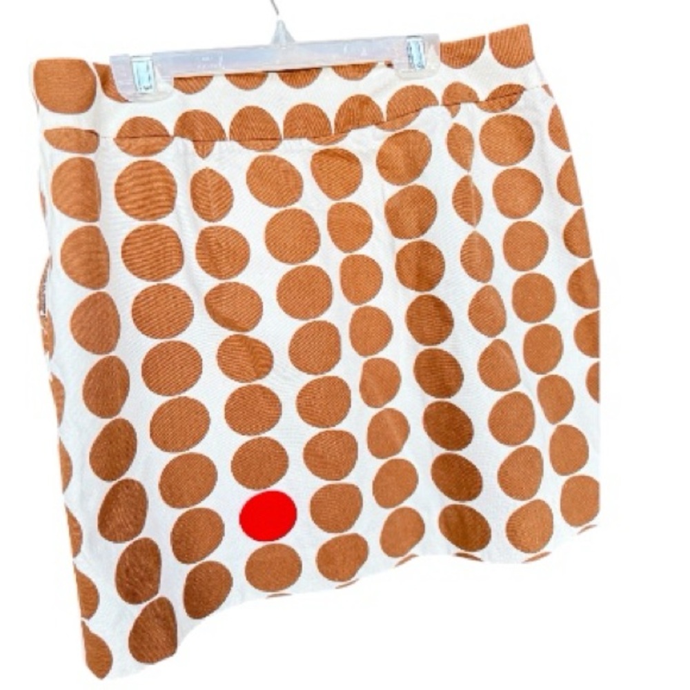 J. Crew Cotton Polka Dot Button-Accent Skirt